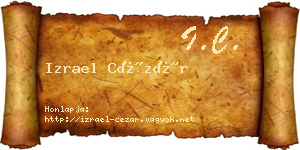Izrael Cézár névjegykártya
